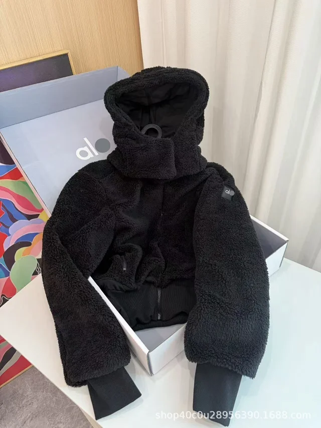 Alo Yoga Jackets Sherpa fleece hooded zip jacket product detail image 22