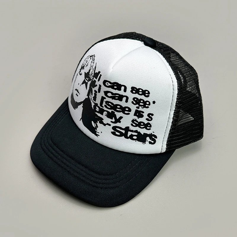 Design Trucker Cap with Peace Sign and 'DOS MAS' Print Red / White / Black Hats Baseball C... product detail 22 in Litbuy spreadsheet finds