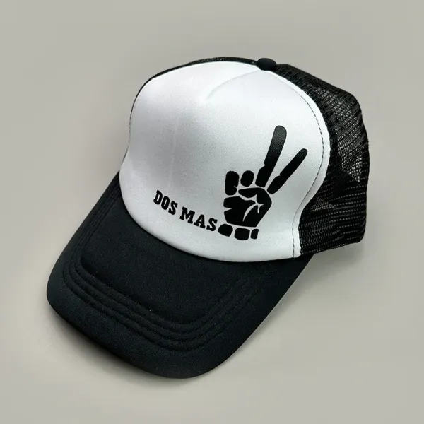 Custom Graphic Trucker Cap Beige and White Baseball Cap - 13