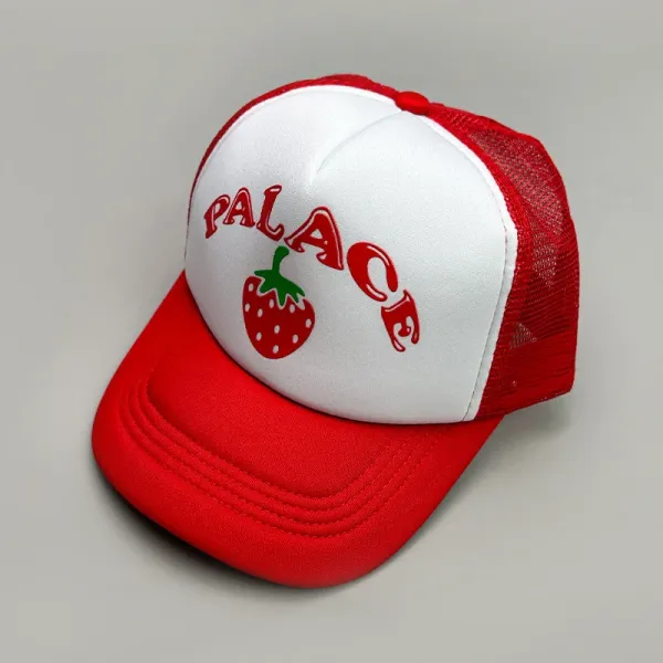 Custom Graphic Trucker Cap Beige and White Baseball Cap - 22