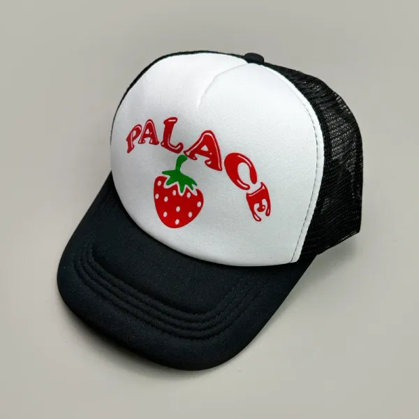 Custom Graphic Trucker Cap Beige and White Baseball Cap - 20