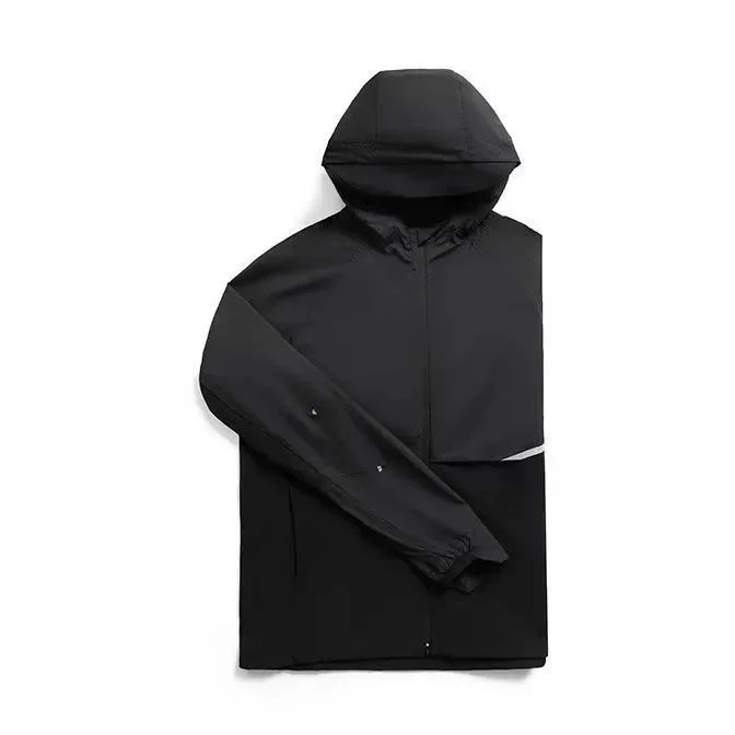 On Windbreaker Jacket Hooded Black