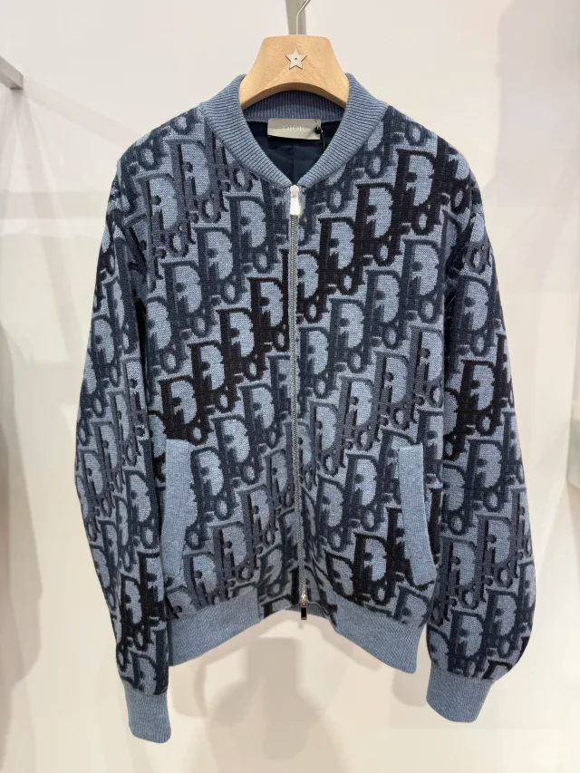 Dior Jackets Monogram Zip-Up Hooded Jacket — Dior coat (zipper style) 4