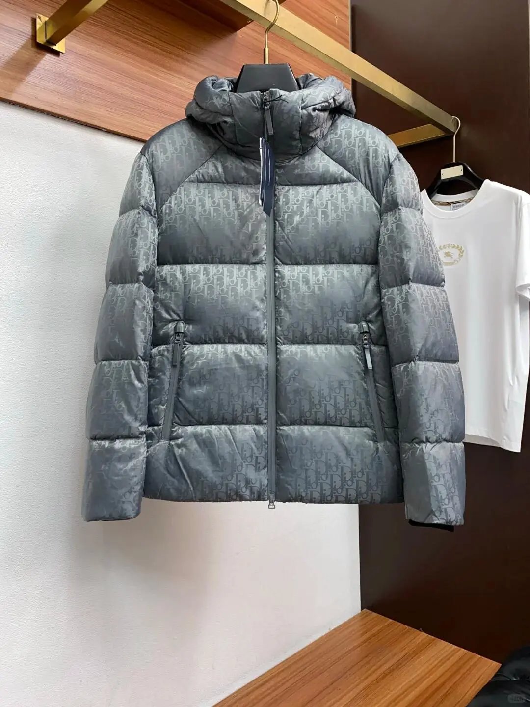 Dior Jackets Monogram Zip-Up Hooded Jacket — Dior down jacket 5