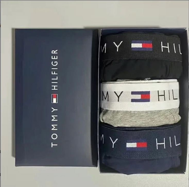 Tommy Hilfiger Black + Gray + Dark Blue (Pack of 3)