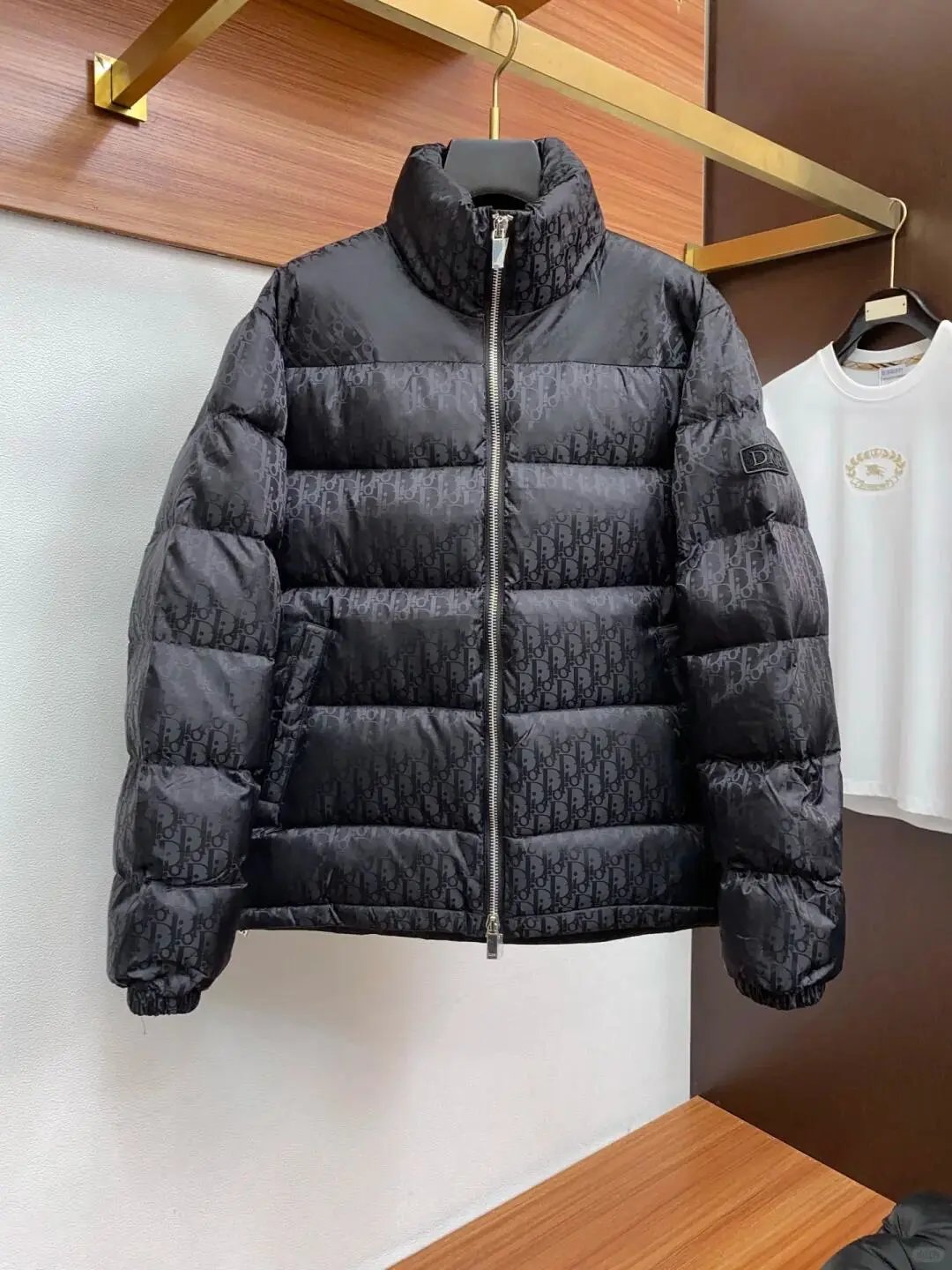 Dior Jackets Monogram Zip-Up Hooded Jacket — Dior down jacket 4