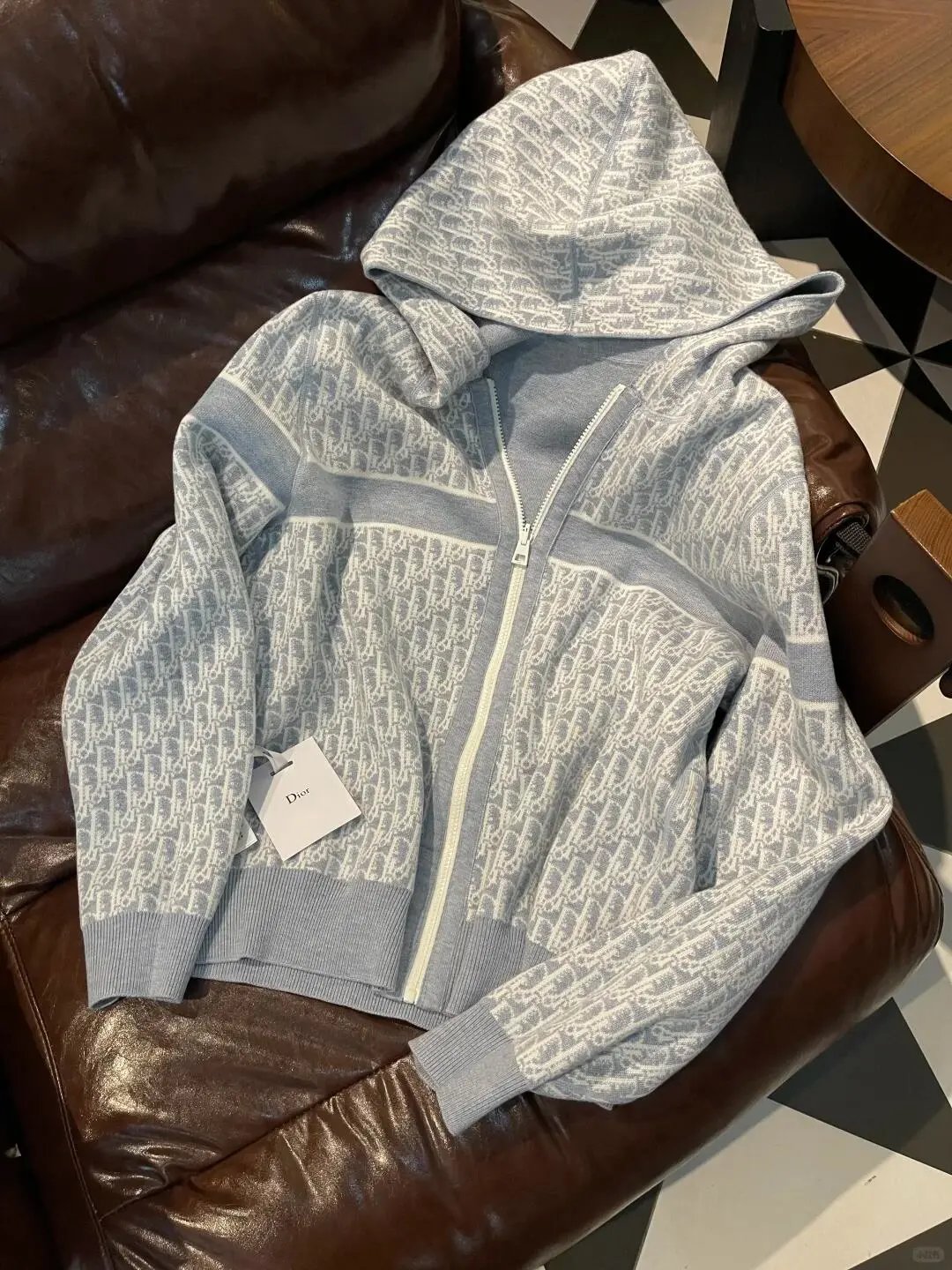 Dior Jackets Monogram Zip-Up Hooded Jacket — Dior Hooded Jacket (Zippered Style) 5