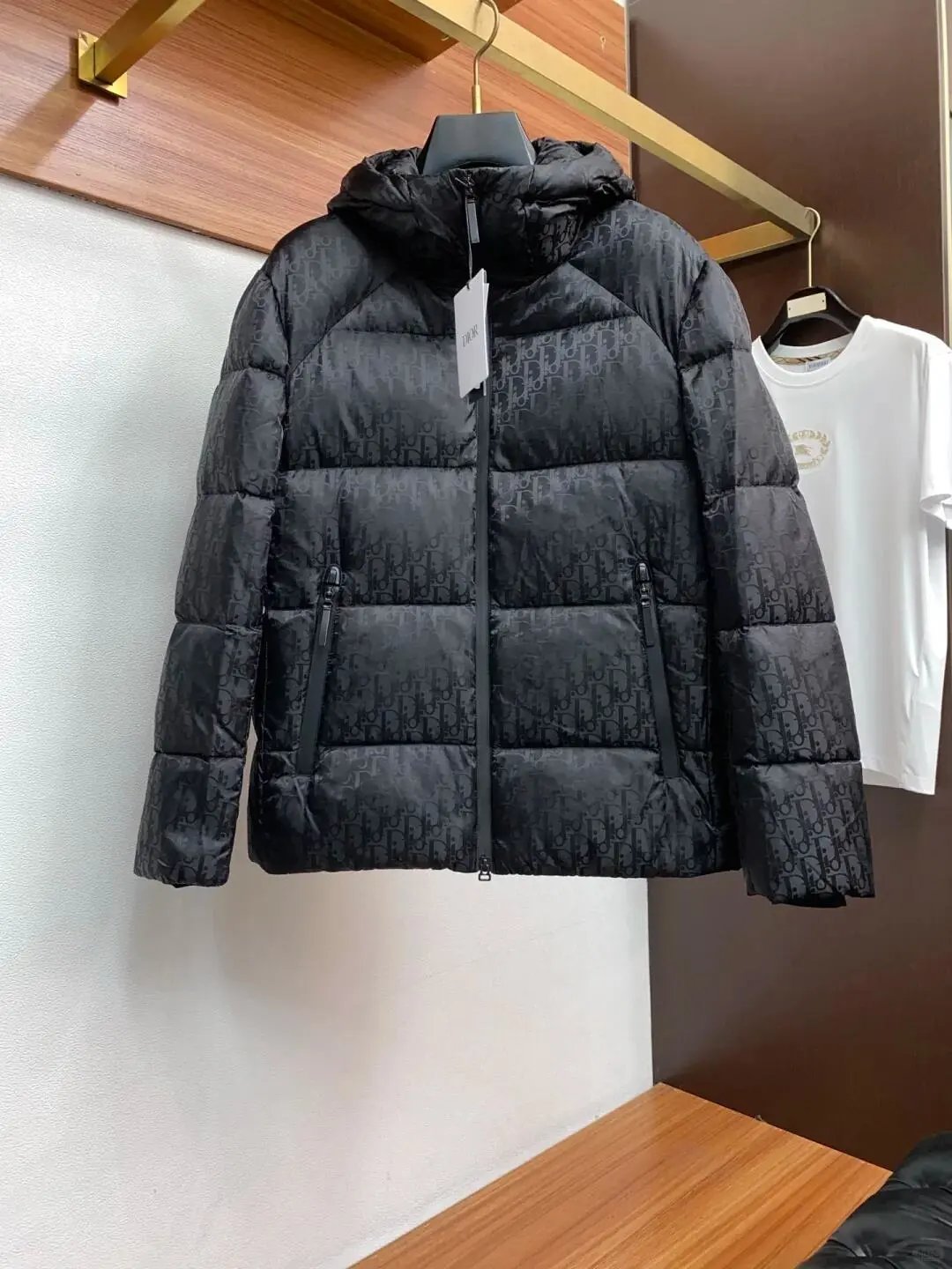 Dior Jackets Monogram Zip-Up Hooded Jacket — Dior down jacket 6