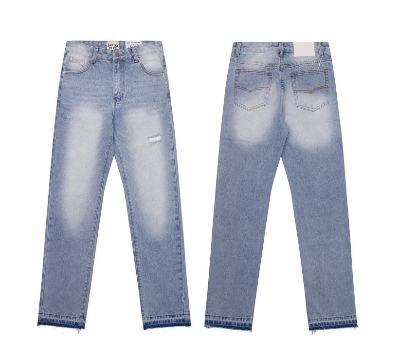 Gallery Dept. Jeans Flared with distressed and patchwork designs — 645 wash water blue