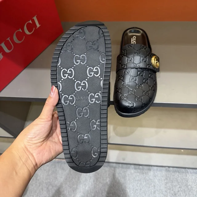 Gucci Slippers GG monogram buckle mules product detail image 6