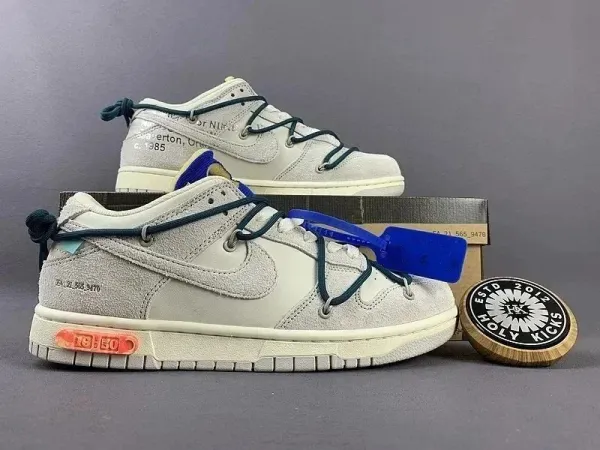 Off-White x Nike Dunk Low 'University Orange' Sneakers - 9