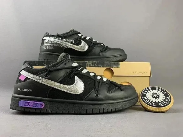 Off-White x Nike Dunk Low 'University Orange' Sneakers - 10