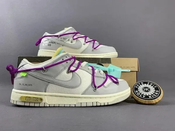 Off-White x Nike Dunk Low 'University Orange' Sneakers - 12