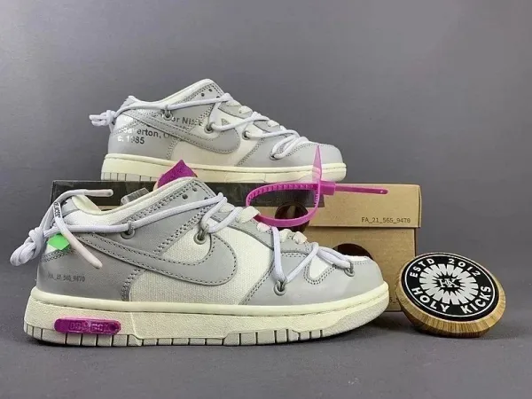 Off-White x Nike Dunk Low 'University Orange' Sneakers - 3