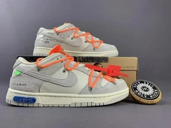 Off-White x Nike Dunk Low 'University Orange' Sneakers - 11