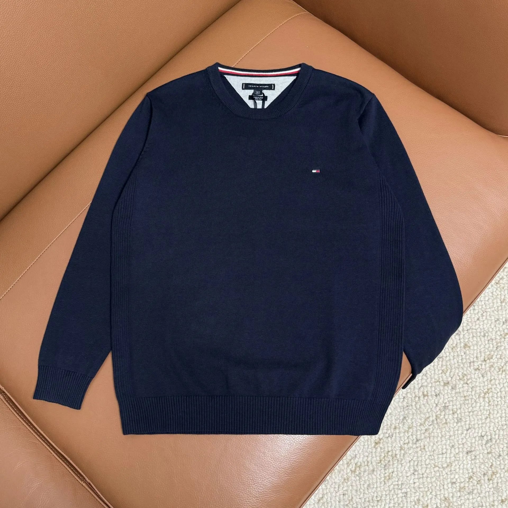 Polo Ralph Lauren Knitwear Crewneck and zip-up knit sweaters with embroidered pony logo — M 108 Sapphire blue