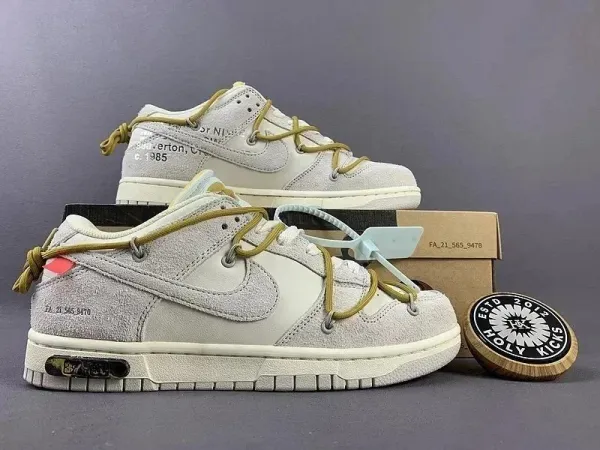 Nike x Off-White Dunk Low Industrial Beige Sneakers - 1