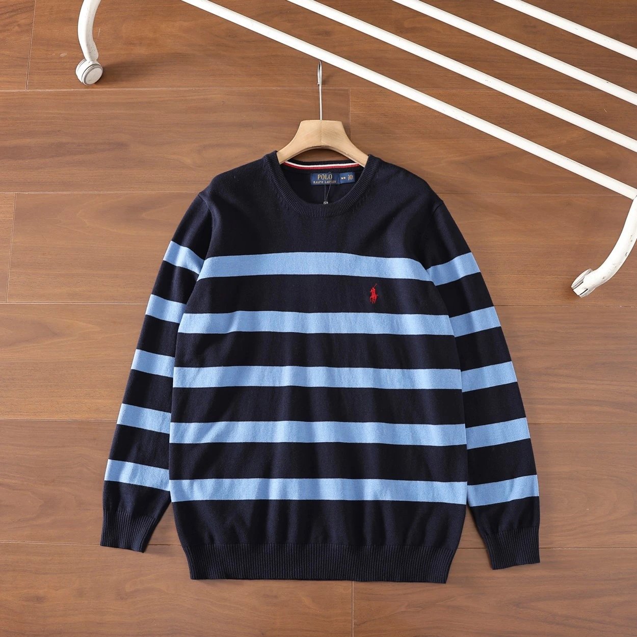 Polo Ralph Lauren Knitwear Crewneck and zip-up knit sweaters with embroidered pony logo — M 201 Sapphire blue