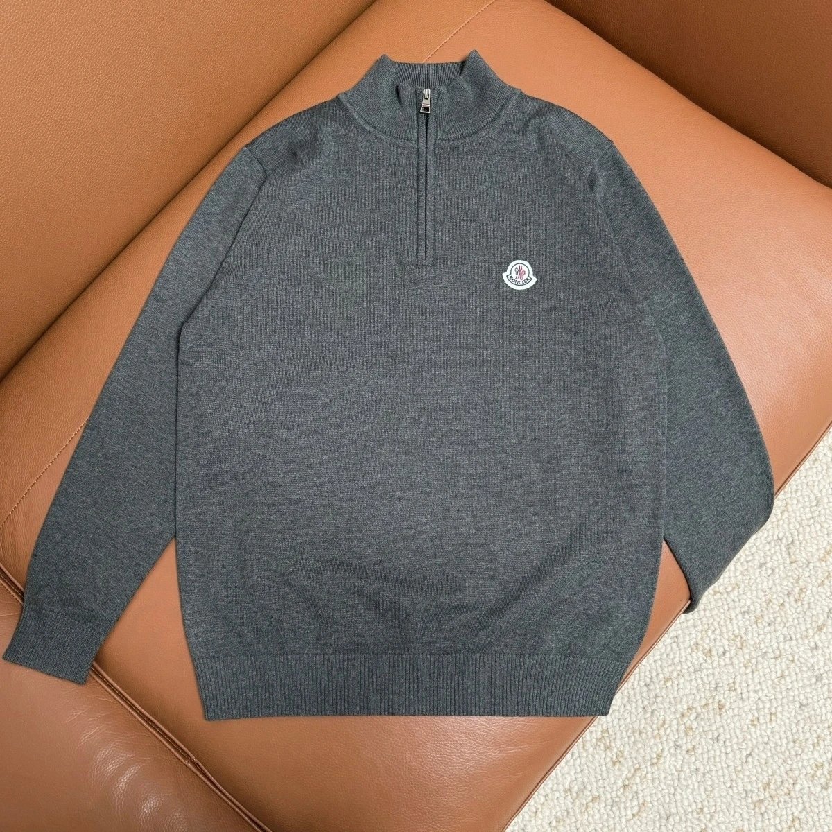 Polo Ralph Lauren Knitwear Crewneck and zip-up knit sweaters with embroidered pony logo — M 302 Dark gray