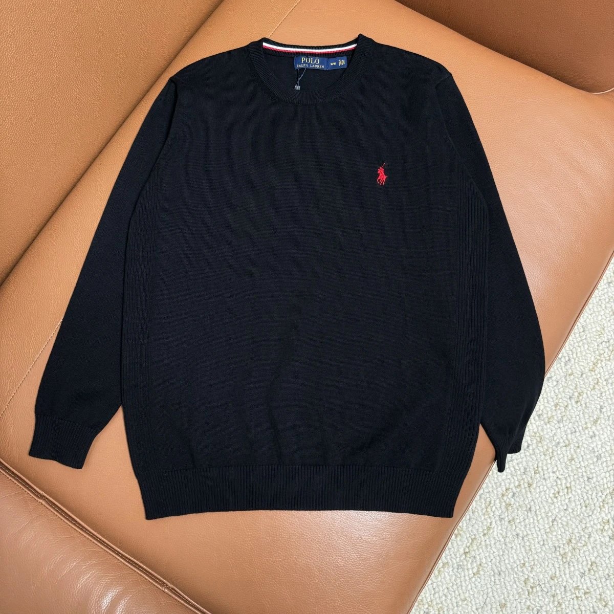 Polo Ralph Lauren Knitwear Crewneck and zip-up knit sweaters with embroidered pony logo — M 101 Black