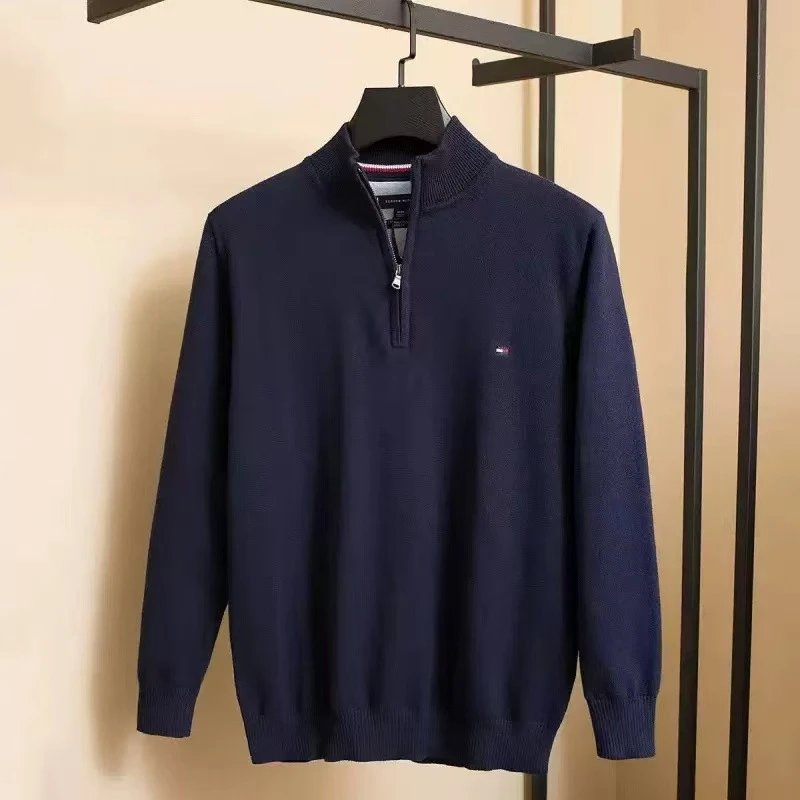 Polo Ralph Lauren Knitwear Crewneck and zip-up knit sweaters with embroidered pony logo — M 308 Sapphire blue