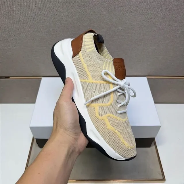 Berluti Sneakers Knit sock with leather heel panels product detail image 5