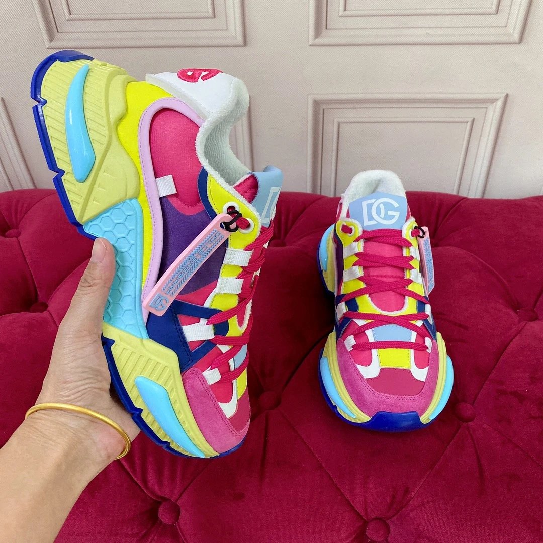 Dolce & Gabbana Sneakers Chunky mesh — rose red yellow