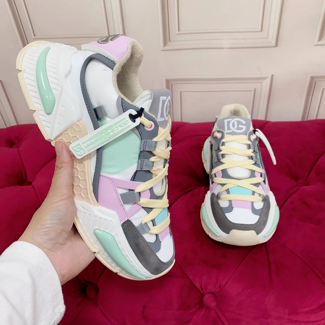 Dolce & Gabbana Sneakers Chunky mesh — Pink light green