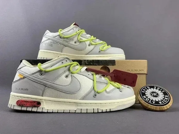 Off-White x Nike Dunk Low 'University Orange' Sneakers - 8
