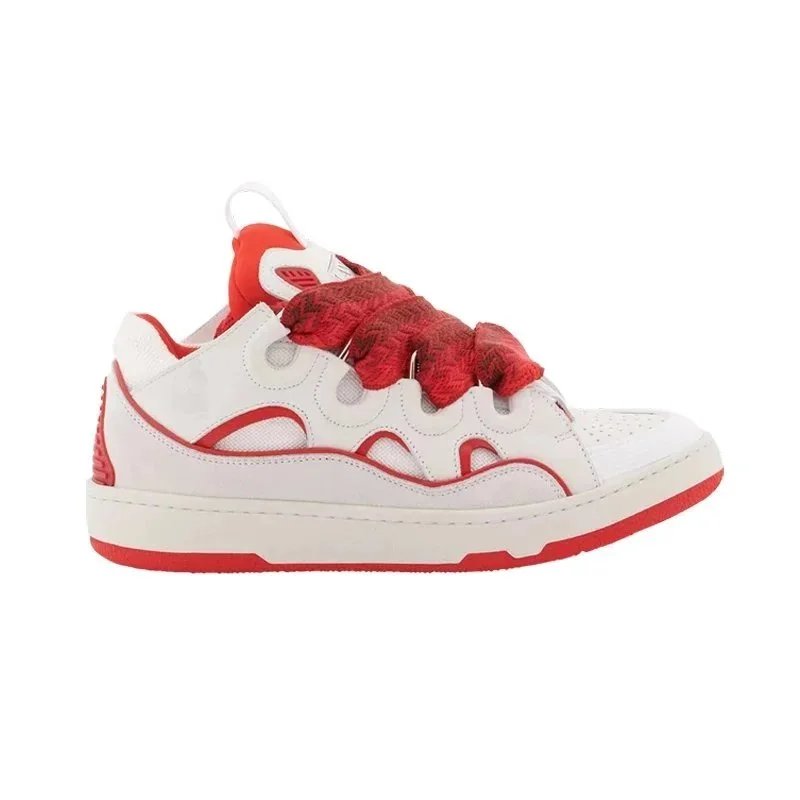 Lanvin Sneakers Curb — White Red