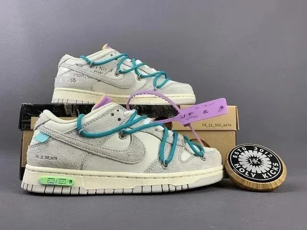 Nike x Off-White Dunk Low 'University Blue' Sneakers - 1
