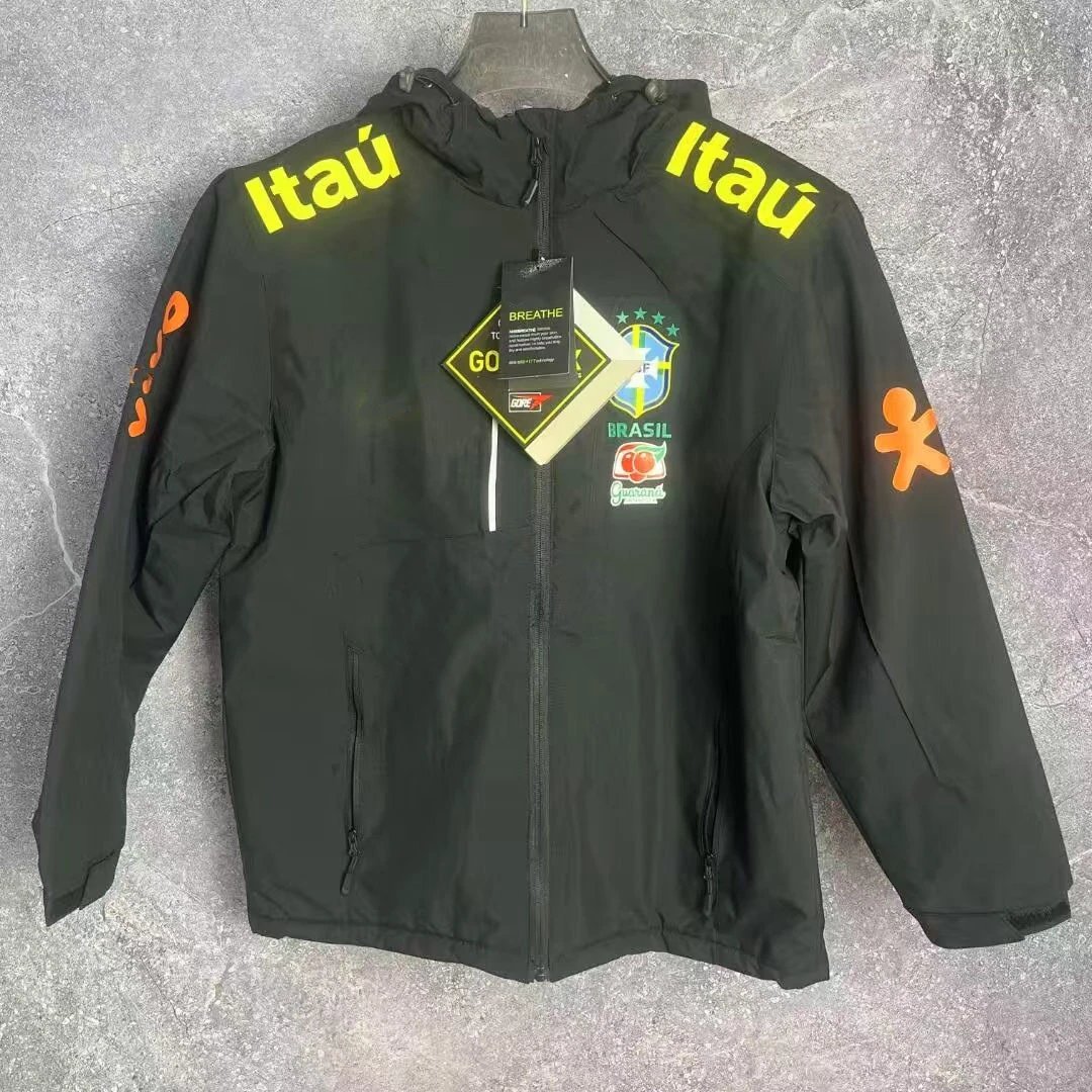 Brazil Windbreaker Fleece-Lined Black
