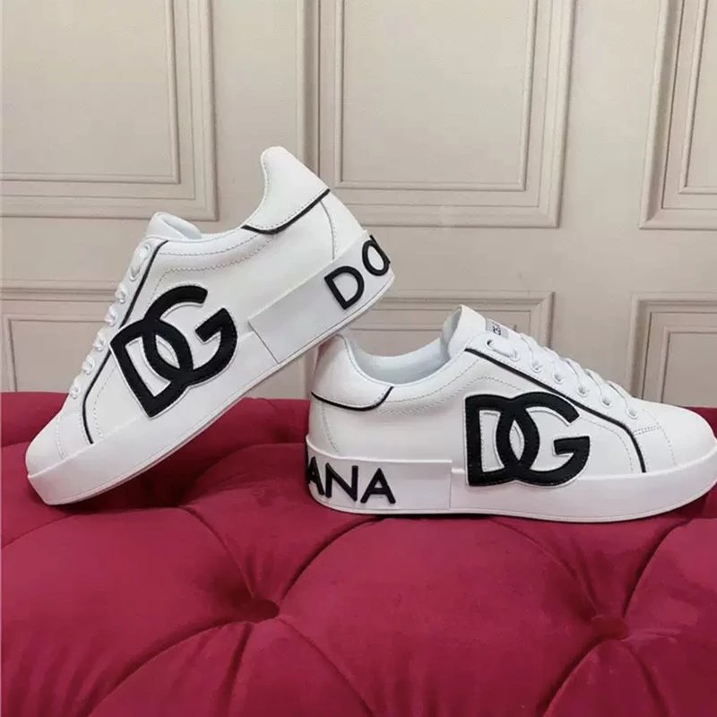 Dolce & Gabbana Sneakers Low-Top Lace-Up Logo — 30