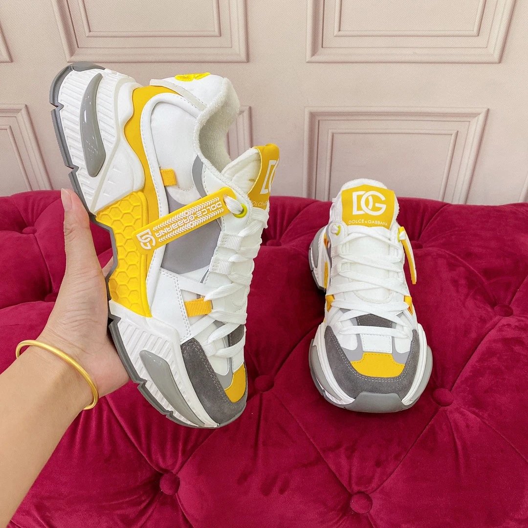 Dolce & Gabbana Sneakers Chunky mesh — yellow gray white