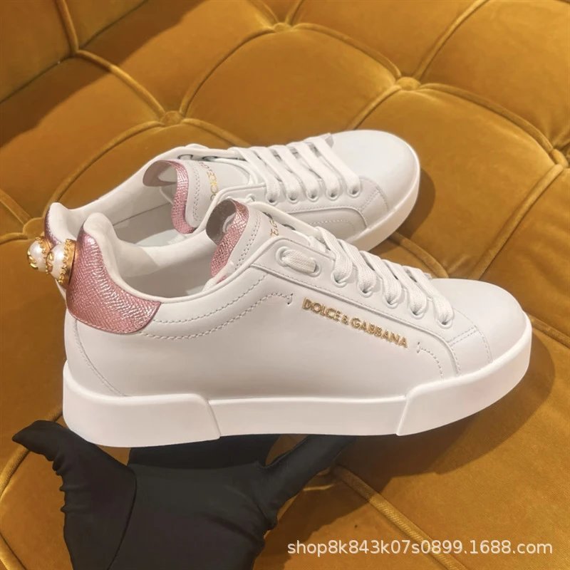 Dolce & Gabbana Sneakers Low-Top Lace-Up Logo — 25
