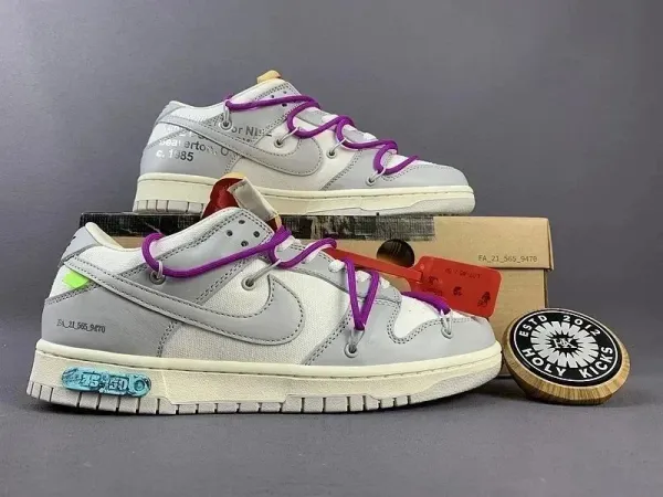 Off-White x Nike Dunk Low 'University Orange' Sneakers - 6