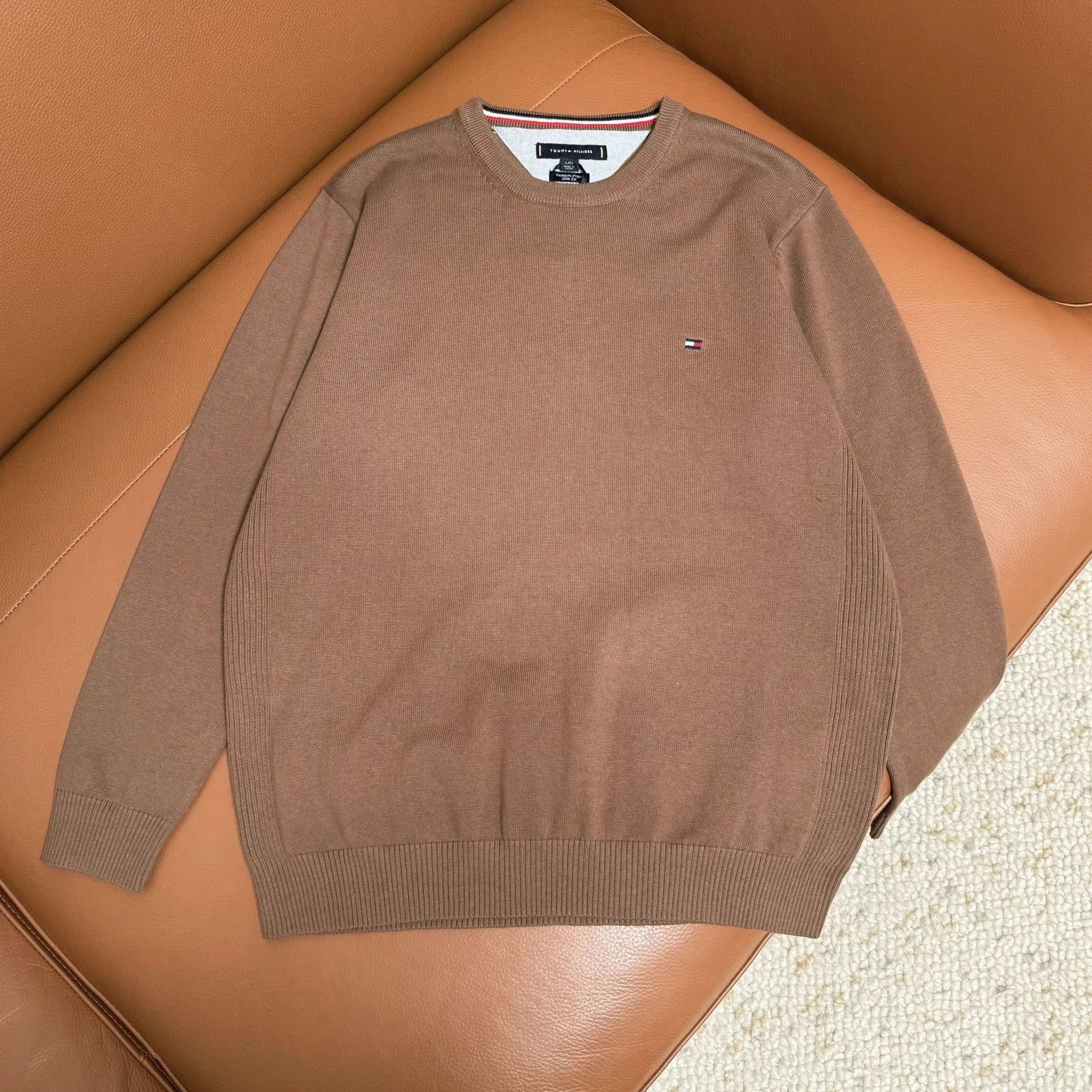 Polo Ralph Lauren Knitwear Crewneck and zip-up knit sweaters with embroidered pony logo — M 108 Camel color
