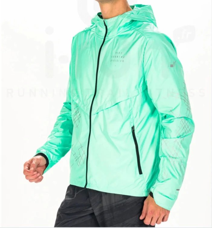 Nike Jackets Running Division hooded windbreaker jacket — Green