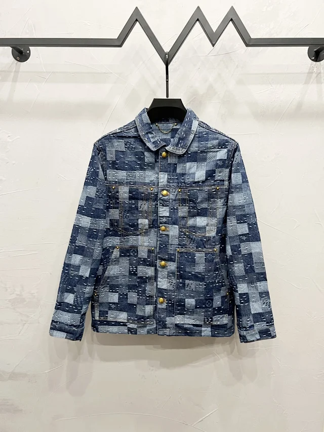 Louis Vuitton Mixed apparel listing: joggers, zip hoodie and embossed denim jackets product detail image 11