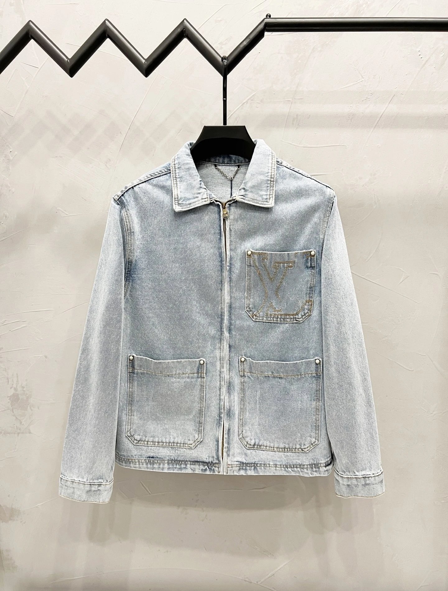 Louis Vuitton Mixed apparel listing: joggers, zip hoodie and embossed denim jackets — M822