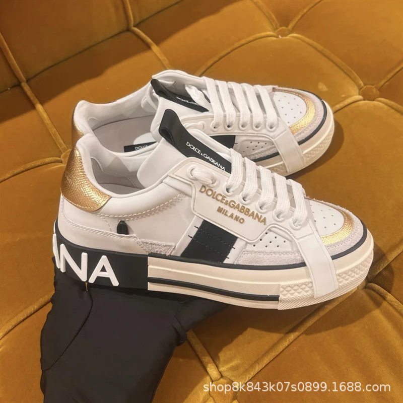 Dolce & Gabbana Sneakers Low-Top Lace-Up Logo — 24
