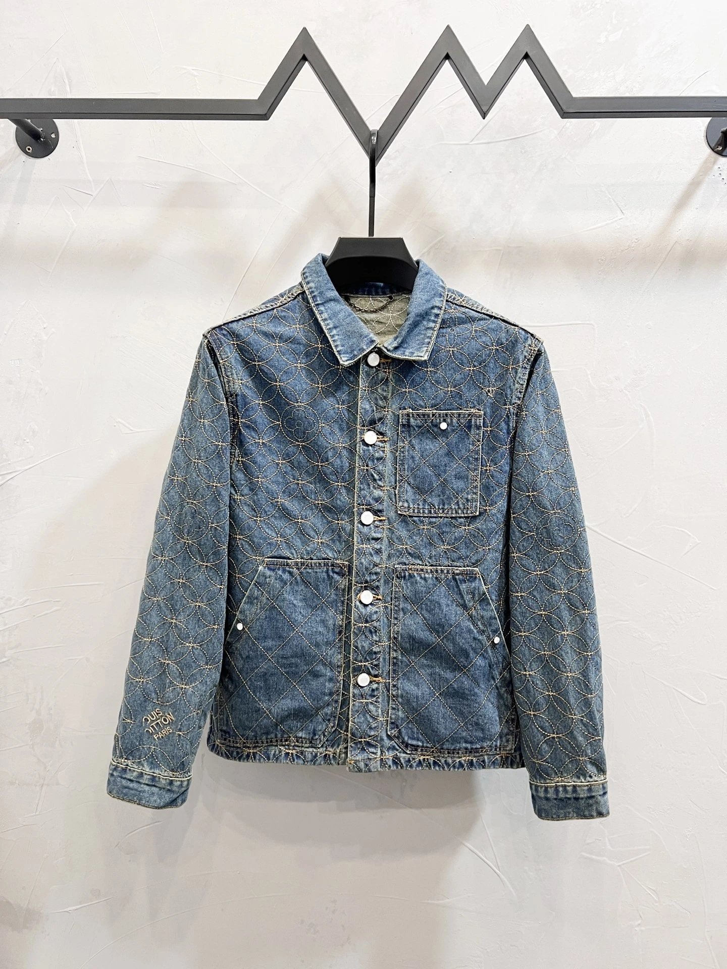 Louis Vuitton Mixed apparel listing: joggers, zip hoodie and embossed denim jackets — M1303