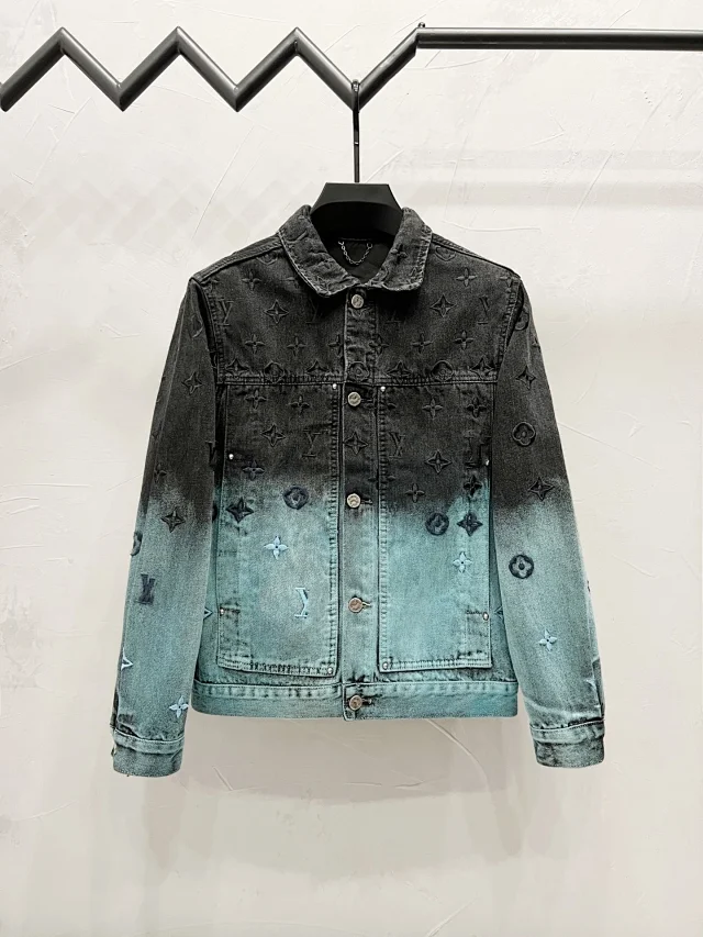 Louis Vuitton Mixed apparel listing: joggers, zip hoodie and embossed denim jackets product detail image 3