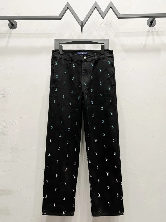 Louis Vuitton Mixed apparel listing: joggers, zip hoodie and embossed denim jackets product detail image 10