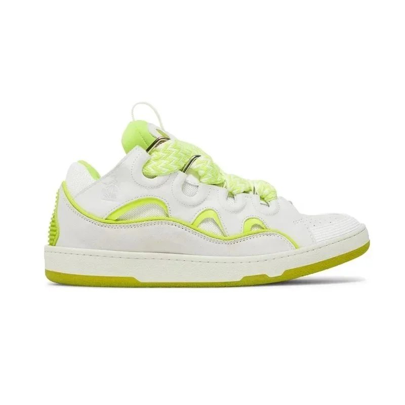Lanvin Sneakers Curb — White Fluo Yellow
