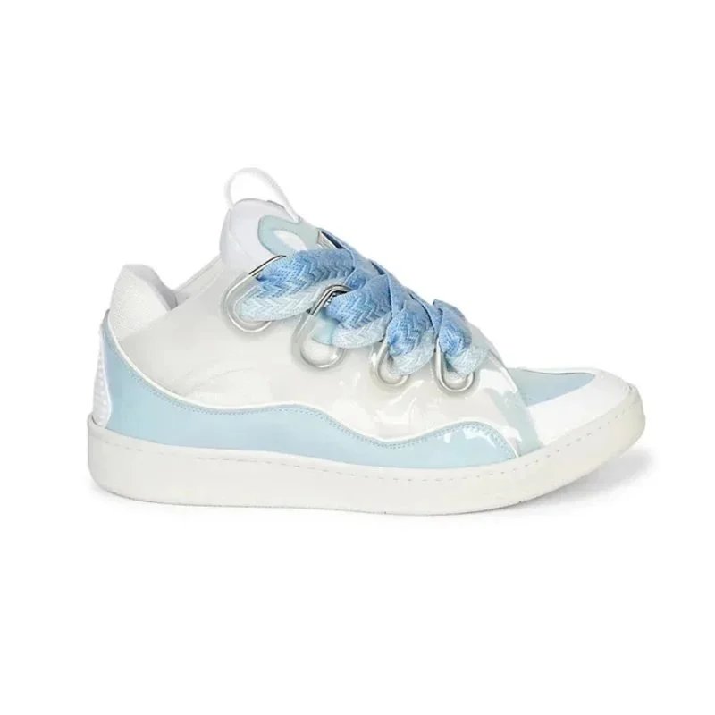 Lanvin Sneakers Curb — White Light Blue