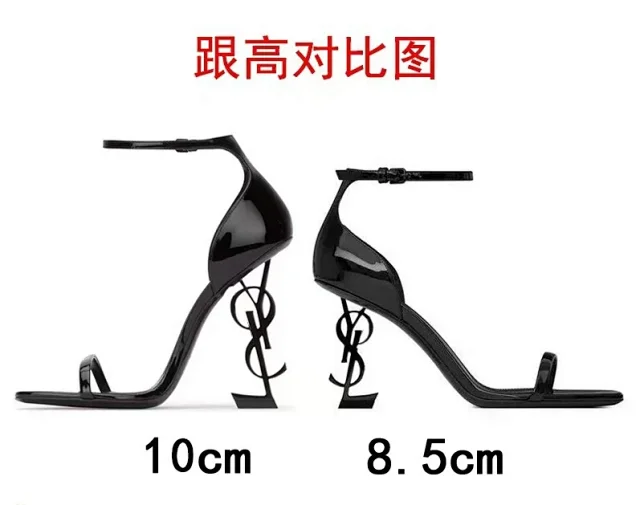Saint Laurent YSL monogram heel footwear product detail image 4