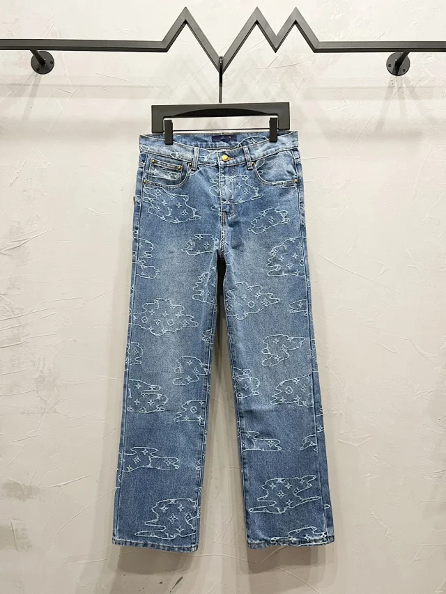 Louis Vuitton Mixed apparel listing: joggers, zip hoodie and embossed denim jackets product detail image 8