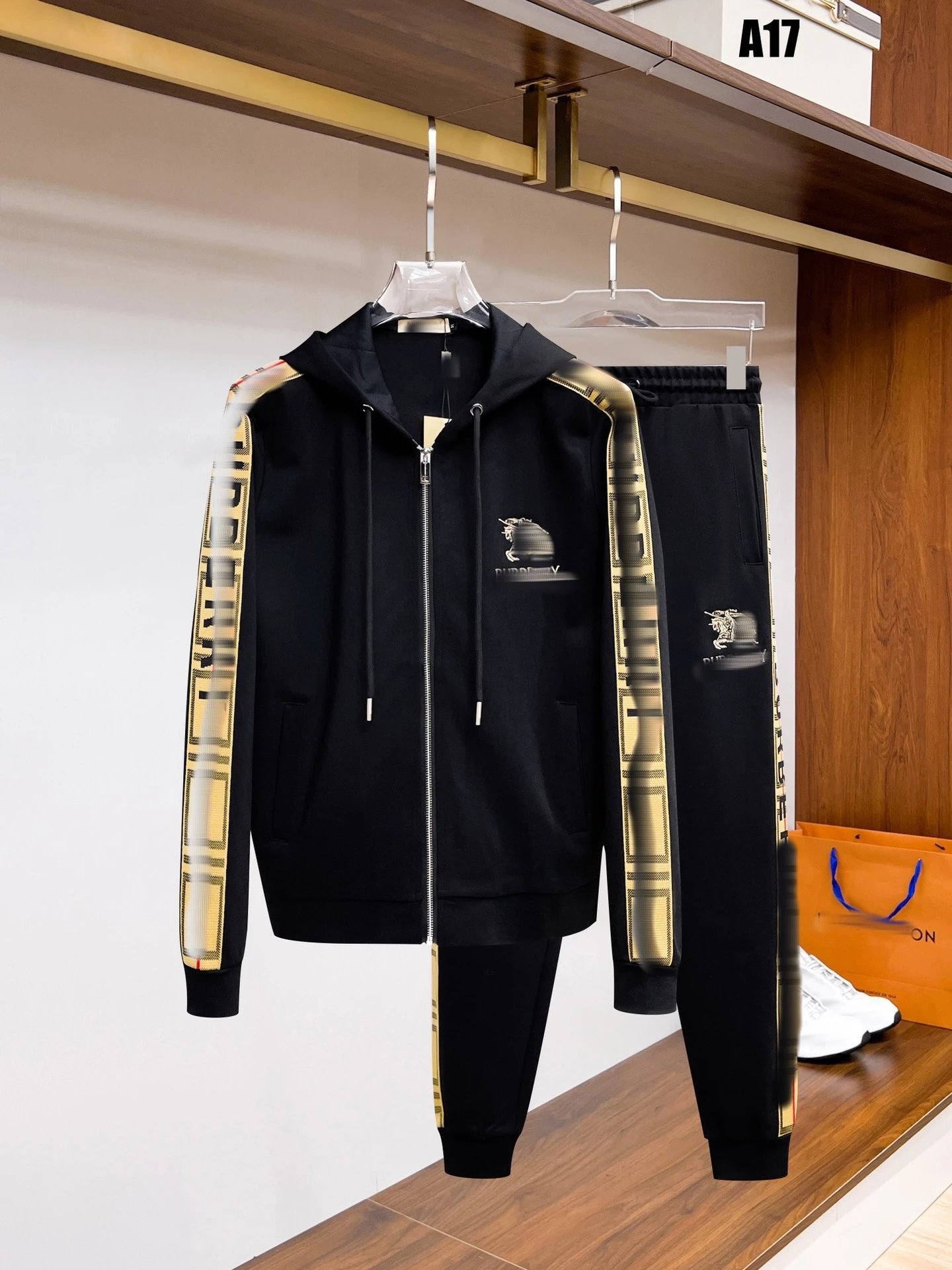 Loewe Matching Sets Zip-Up Track Jacket and Joggers Set — Black A 17