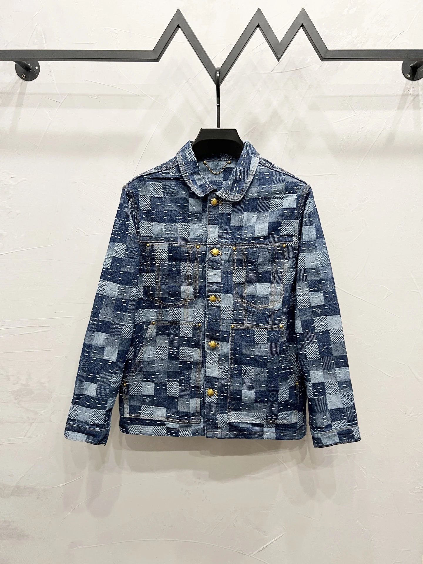 Louis Vuitton Mixed apparel listing: joggers, zip hoodie and embossed denim jackets — M1216